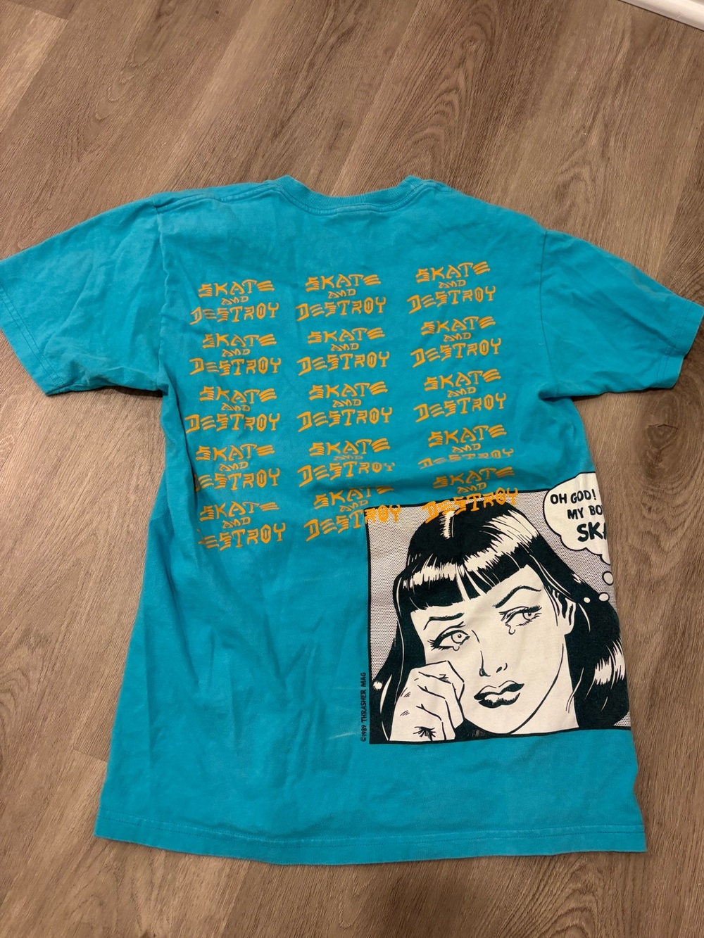 Supreme Thrasher Boyfriend Tee Teal Size Medium